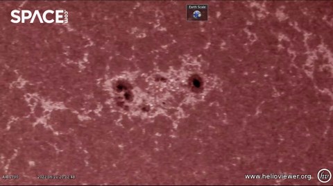 Watch Time-Lapse Of Massive Sunspot Growth From Spacecraft