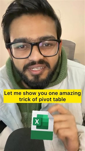 Vishal Aggarwal on Instagram: "Pivot Table Amazing Trick | Excel Superb Trick #excel #exceltips #reels #microsoftexcel"
