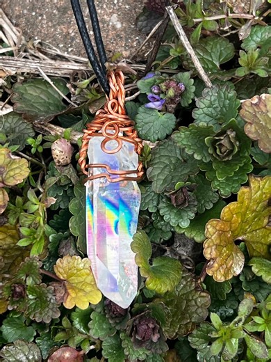 Rainbow Crystal Pendant - Etsy