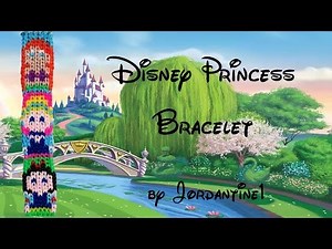 New Disney Princess Bracelet - Alpha Loom / Rainbow Loom - Ariel, Cinderella, Snow White
