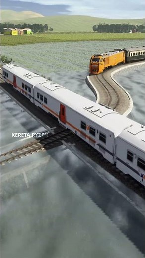 Persilangan Kereta Api Di Air #train #automobile #railway #kereta #indianrailways