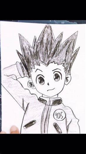 Watch Me Draw Gon Freecss! 🎨 #animedrawing