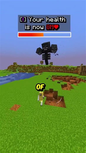 MINECRAFT, BUT EVERY TIME I TAKE DAMAGE, MY HEALTH DIVIDES! ⛏️ #shorts