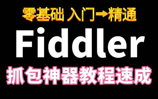 2025全网最详细的Fiddler抓包工具完整版基础都实战教程，辅助接口抓包入门到精通一小时速通！