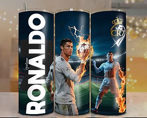 Pack of 2 Ronaldo Soccer Tumbler Wrap: LEGEND Name, Football Sublimation (digital Download) - Etsy