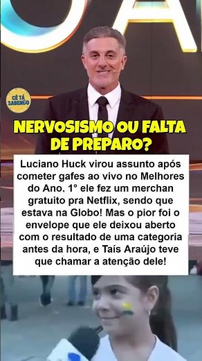 Luciano Hulk comete gafes no melhores do ano!