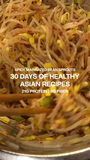 Korean Spicy Marinated Bean Sprouts Recipe