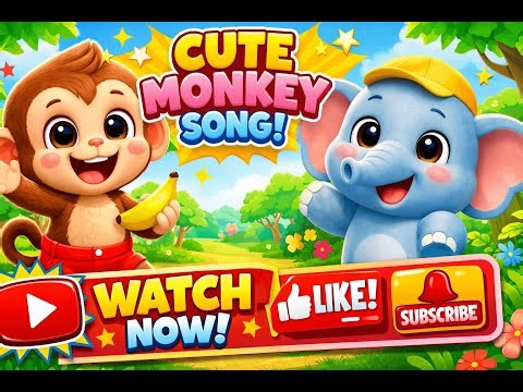 Cute Monkey Song | Fun Kids Cartoon #KidsSong #MonkeySong #Cartoon