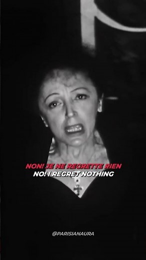 1961 Edith Piaf performs 'Non, je ne regrette rien' #edithpiaf #chanson #french