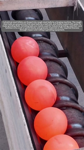 the processing process of industrial grinding balls