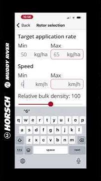 HORSCH Error Codes APP - Metering Roller Selection