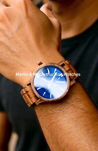 LOOK GOOD IN KOA. Martin & MacArthur Koa Watches with mother of pearl faces. https://bit.ly/3SP9TkB; #koawatch; #woodwatches; #WoodWatch; #HawaiiKoa; #martinandmacarthur | Martin & MacArthur