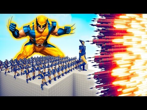 100x ARMY WOLVERINE + 1x GIANT vs EVERY GOD - TABS | Totally Accurate Battle Simulator 2024