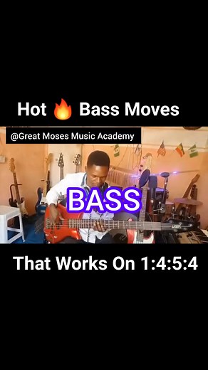336K views · 6.8K reactions | Hot  Praise Bass That Works On 1:4:5:4 Chords  #howtoplay #AfricanPraise #makossa #seben #bass #basslessons @topfans | Great Moses Music Academy | Facebook