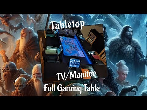 Tabletop TV/Monitor - Full Size Gaming Table for Tabletop Gaming, TTRPG and War Games