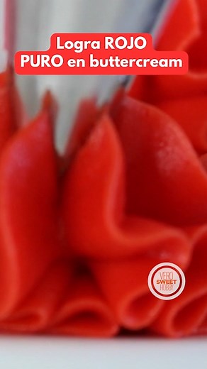 Buttercream ROJO PURO! Guárdate este MEGA TIP! #tiprepostero #reposteria #rojo #buttercream #comohacerrojo #cake #baking | Verosweethobby