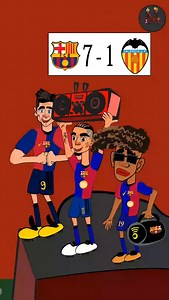 22K views · 10K reactions | Barcelona vs Valencia 7-1 - All Goals & Highlights - 2025 #barcelona #valencia #instagram | Nimoo Animations | Facebook