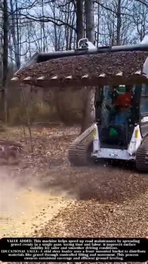 Smart Gravel Spreading with a Skid Steer Loader! #shorts