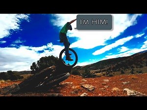 Awesome mountain unicycling trail ride!