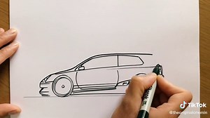How to Sketch a Honda Civic Type R - Easy Tutorial for Drawing Enthusiasts