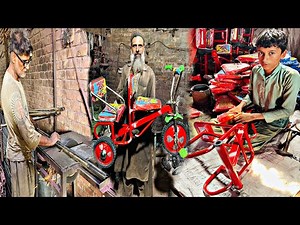 Extremely Incredible Handmade Manufacturing Process of Baby Tricycle by 70 Years Old Men
