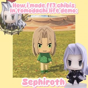 Chibi Sephiroth in Tomodachi Life Demo Tutorial