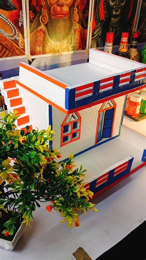 Thermocol House 🏠 #art #thermocol #thermocolcraft #bollywoodsongs #drawing #diwali #artist #viral