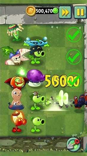 PvZ 2 - Parsnip & Other Plant Teams Vs 20 Turkey & 20 Ice Weasel Zombies #shorts #pvz2