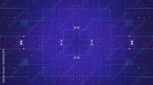 Kaleidoscope Abstract Disco Dance Lights Background Animation, Loop