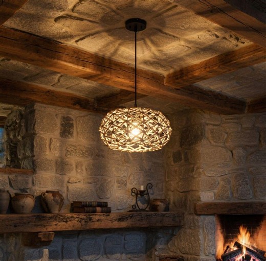 Rope Pendant Light – Rustic Industrial Woven Chandelier Dining Room Kitchen Bar Farmhouse Ceiling Lamp - Etsy UK