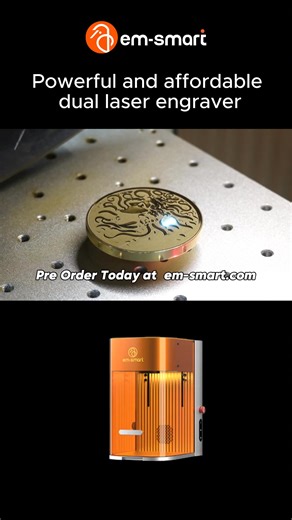 🔹 Dual-laser system (20W Fiber 20W Diode) for engraving, marking, and light cutting ⚙️ Industrial-grade speed up to 15,000 mm/s with ±0.002 mm precision 🧭 Clean results with powerful built-in smoke extraction 🔥 Multi-material compatibility — engrave on metals, plastics, coated surfaces, and acrylics 📏 150 × 150 mm working area — compact, efficient, and built for everyday creators The perfect balance of speed, accuracy, and value — all in one machine. 🎯 Early Bird deals are live now! Get you