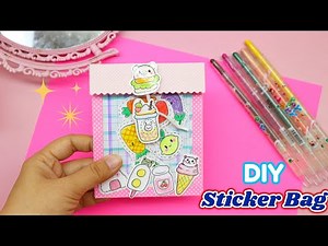 How to make a simple STICKERS BAG | DIY stickers bag | How to make stickers bag