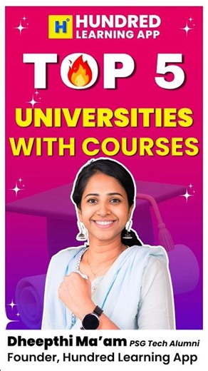 Top 5 Universities with Courses #startingvidafinishingisimportant #education #college #university