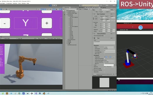 Unity与ROS交互模拟机器人示教功能