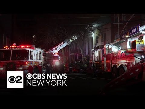 Fire rages in Williamsburg, Brooklyn