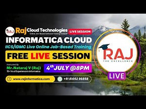 Informatica IICS-IDMC(Informatica Data Management cloud)Introduction Session Batch-11 By Raj Cloud
