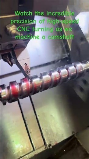 Precision CNC Turning #CNC #Machining #Engineering #Manufacturing #CNCLathe #Camshaft #Industrial