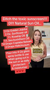 162 reactions · 54 shares | DIY, your own natural sun protection oil....
