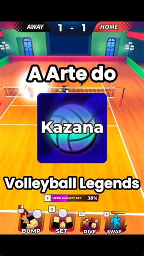 A arte do Kazana no Volleyball Legends