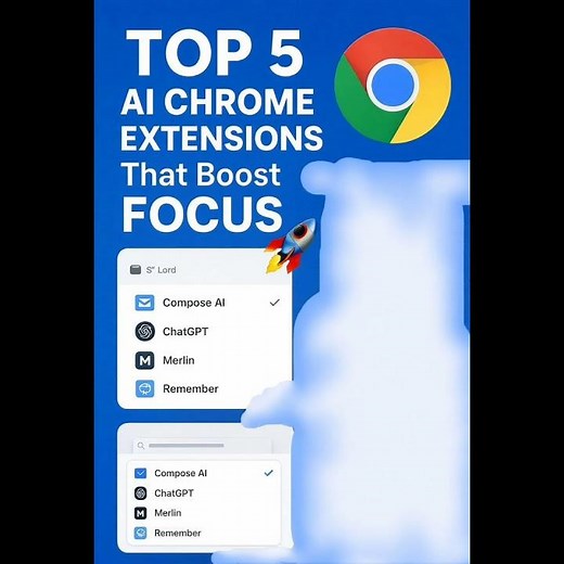 Top 5 AI Chrome Extensions That Boost Focus 🚀 (Must-Have Tools for 2025!)