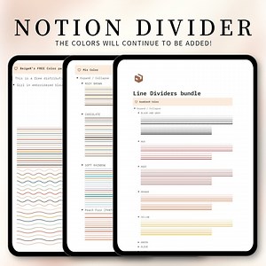 Simple Line Notion Dividers Collection, Dashboard Decoration, Making Notion Aesthetic Planner Template, Life Planner, Goodnotes Blog Divider - Etsy