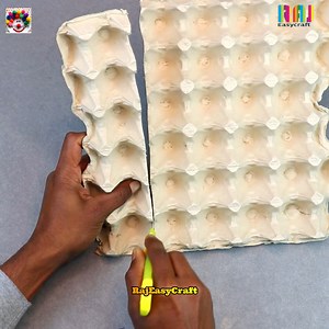 1.2M views · 10K reactions | waste egg tray craft idea #homedecor #crafts #diy #wallhanging #art #eggtray #reuse | Raj Easy Craft | Facebook
