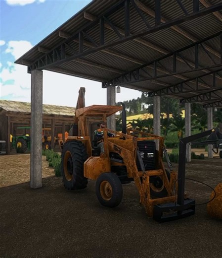 Retroescavadeira e Sementes no Farming Simulator 22