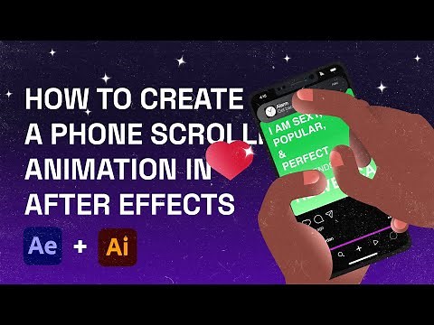 How to create phone scrolling animation in #aftereffects