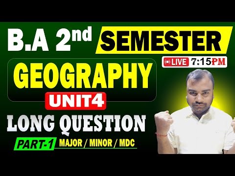 BA 2nd Semester Geography Important Long Question Answer 2025 | LNMU, BRABU Geography BA Semester 2