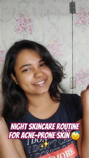 Night Skincare Routine for acne-prone skin ✨️ 😴 #shorts #shortvideo #skincare