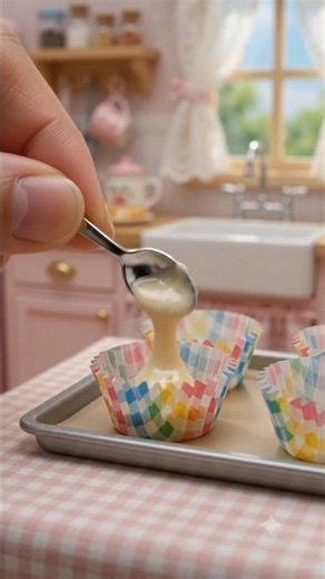 Real Miniature Food:Baking Tiny Cupcakes & Chocolate in a Mini Kitchen✨The Cutest Tiny Desserts🧁ASMR