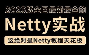 2023版Netty实战视频教程全集，这绝对是Netty教程天花板！