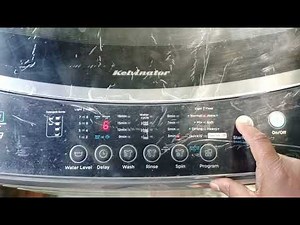 kelvinator top load washing machine DEMO full installation and display settings