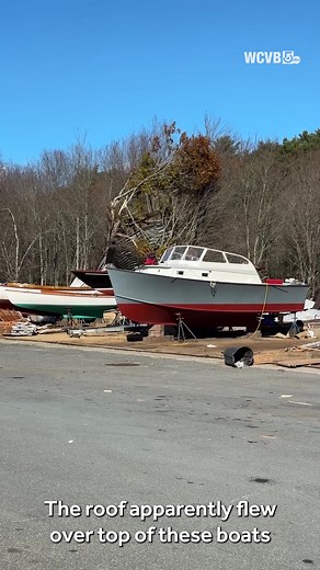 💨💥 Take a look at some of the damage left behind after a strong storm blew through the South Coast of Massachusetts last night. | WCVB Channel 5 Boston
